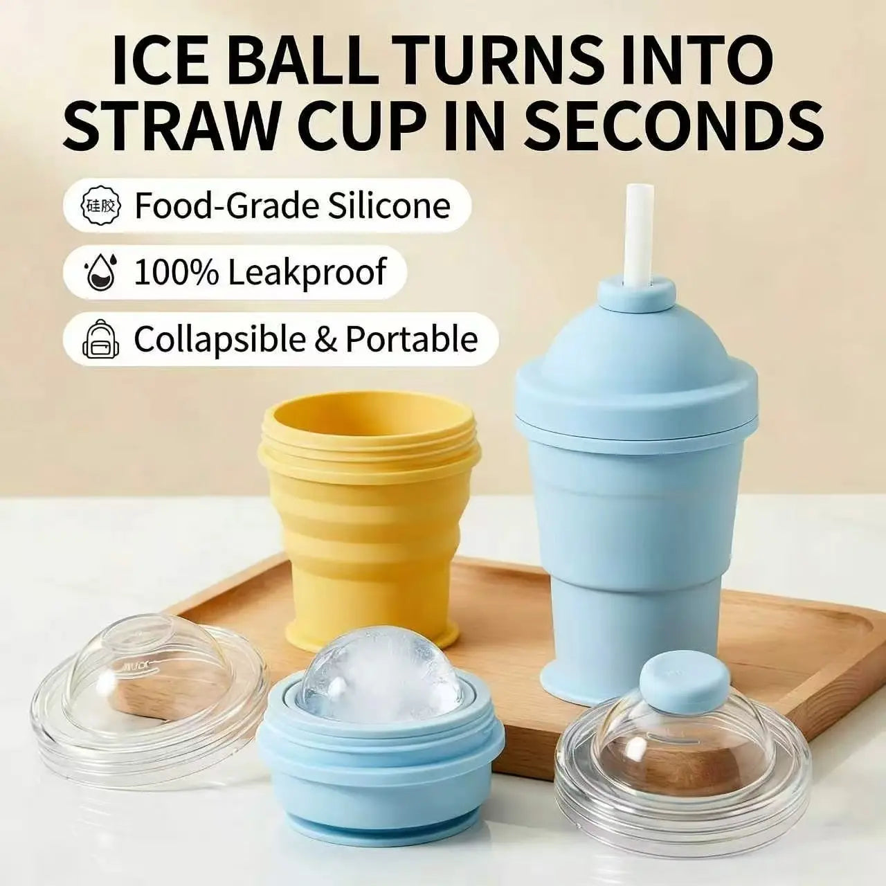 1 Pcs Ice Ball Maker Mold Ice Cube Tray- 2.36In(6Cm) Diameter Ice Balls - Non-Stick, Easy Release, and Reusable