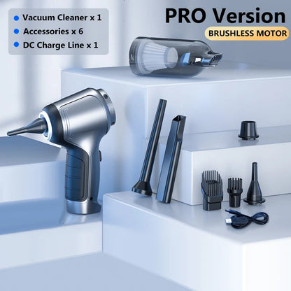 95000Pa Cordless Handheld Wet and Dry Car Vacuum Cleaner - Dual Use Mini Auto Vacuum for Home and Vehicle