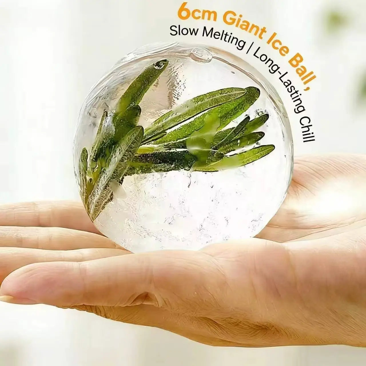 1 Pcs Ice Ball Maker Mold Ice Cube Tray- 2.36In(6Cm) Diameter Ice Balls - Non-Stick, Easy Release, and Reusable