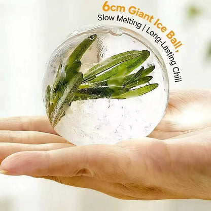 1 Pcs Ice Ball Maker Mold Ice Cube Tray- 2.36In(6Cm) Diameter Ice Balls - Non-Stick, Easy Release, and Reusable