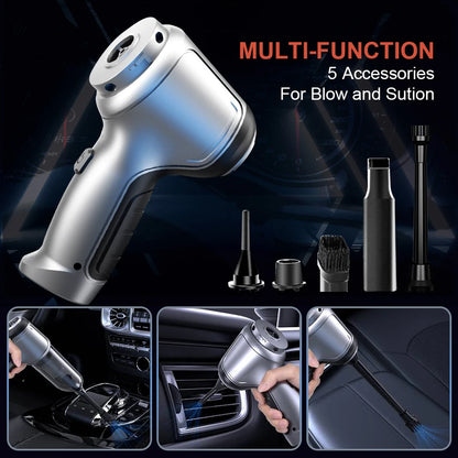 95000Pa Cordless Handheld Wet and Dry Car Vacuum Cleaner - Dual Use Mini Auto Vacuum for Home and Vehicle