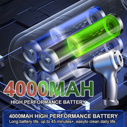 95000Pa Cordless Handheld Wet and Dry Car Vacuum Cleaner - Dual Use Mini Auto Vacuum for Home and Vehicle