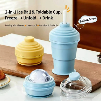 1 Pcs Ice Ball Maker Mold Ice Cube Tray- 2.36In(6Cm) Diameter Ice Balls - Non-Stick, Easy Release, and Reusable