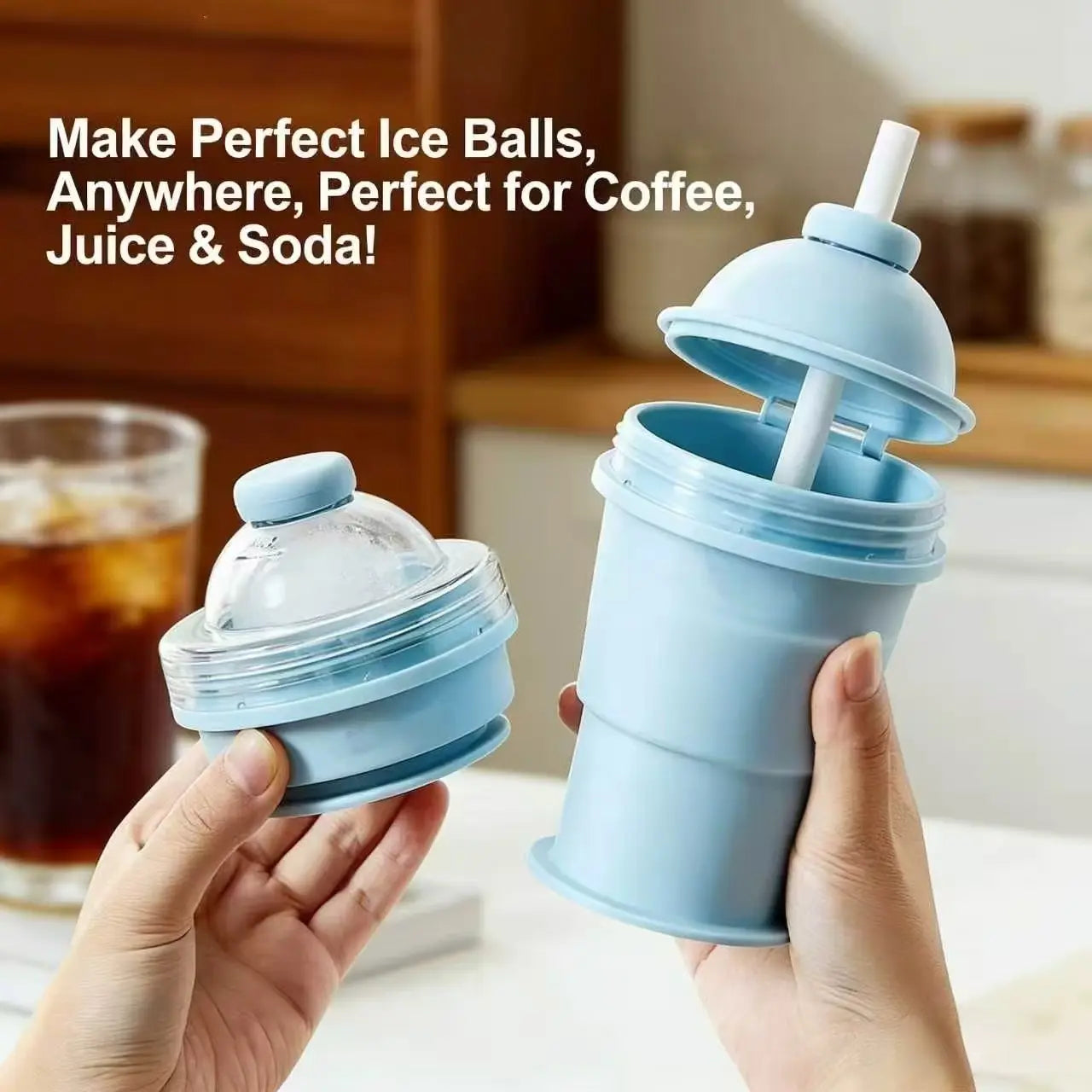 1 Pcs Ice Ball Maker Mold Ice Cube Tray- 2.36In(6Cm) Diameter Ice Balls - Non-Stick, Easy Release, and Reusable