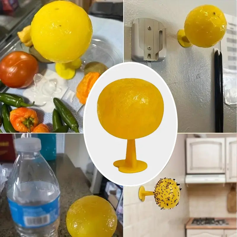 Fruit Fly Balls, Fly Trap Sticky Ball, Insect Ball Traps, Fruit Fly Killer, Waterproof & Heat-Resistant Household Orchard Garden Sticky Ball Fly Catcher for Indoor Outdoor