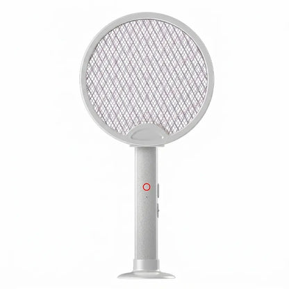 Portable Electric Fly Swatter Foldable Bug Zapper Racket, 2 in 1 Mosquito Killer for Gnats, Mosquitoes & More, Purple Attractant Light, USB Rechargeable with Standing Base & Charging Cable, 3-Layer Safety Mesh for Indoor, Backyard, Camping Tiktokshopsprin