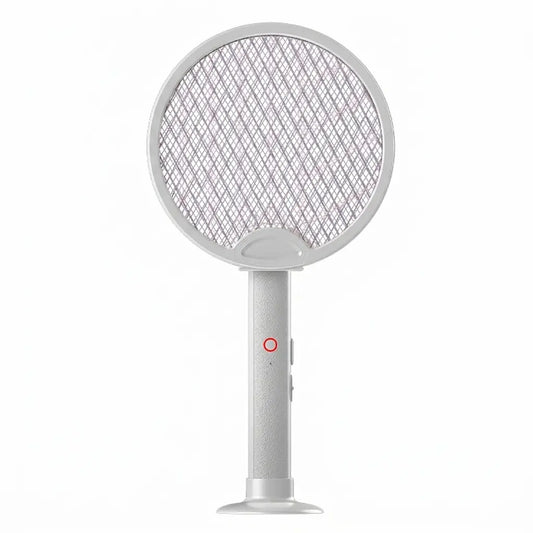 Portable Electric Fly Swatter Foldable Bug Zapper Racket, 2 in 1 Mosquito Killer for Gnats, Mosquitoes & More, Purple Attractant Light, USB Rechargeable with Standing Base & Charging Cable, 3-Layer Safety Mesh for Indoor, Backyard, Camping Tiktokshopsprin